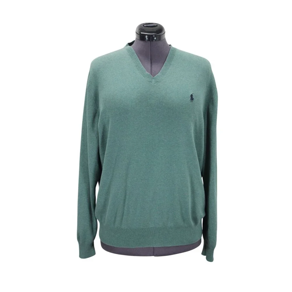 Polo Ralph Lauren Vintage Men’s Size XL V-Neck Pullover‎ Sweater Long Sleeve
